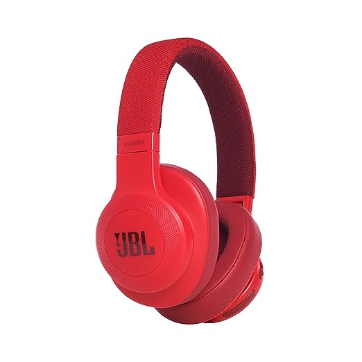 JBL E55BT by Harman Wireless Over-Ear Headphones with Mic (Red) JBL E55BT by Harman Wireless Over-Ear Headphones with Mic (Red)